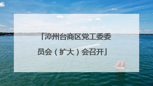 漳州台商区党工委委员会（扩大）会召开